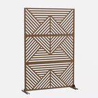 MAYEERTY Paravent en Acier Galvanisé Diviseur d'Intérieur et d'Extérieur Paravent Décoratif Autoportant pour Balcon Jardin 1 pièce