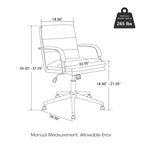 Fauteuil de bureau pivotant réglable en similicuir Glitzhome avec accoudoir, design ergonomique