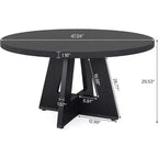 Table à manger ronde de 120 cm pour 4 personnes