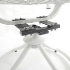 Ensemble de salle à manger d'extérieur 5 pièces en fonte d'aluminium avec 4 chaises pivotantes