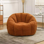 Fauteuil poire avec accoudoirs, rembourrage en mousse haute densité, fauteuil de salon paresseux pour adultes, salon