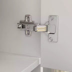Hitow Armoire de rangement double tiroir avec portes miroir et zones de rangement