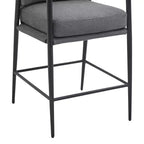 Tabourets de bar modernes Spruce&Spring avec accoudoirs et piètement en métal, lot de 2