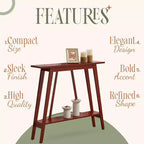 Kings Brand Furniture – Console étroite avec étagère de rangement pour couloir, entrée, vestibule, salon