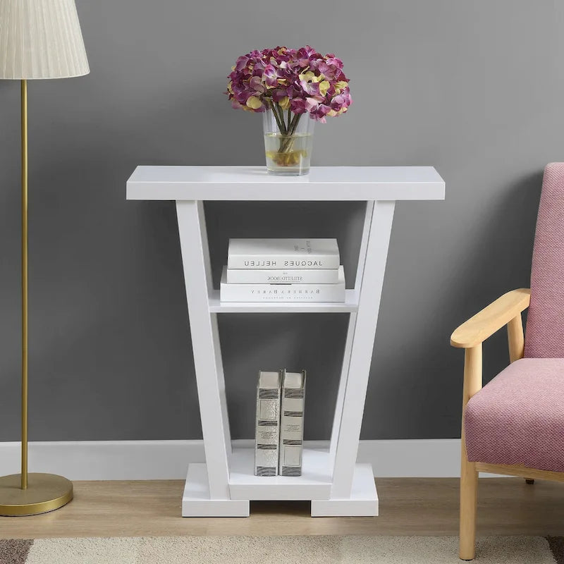 Table console Newport V avec étagères de Convenience Concepts