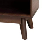 Meuble à chaussures en bois noyer style Mid-Century Modern Delaire