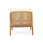Ensemble de fauteuils de club en bois d'acacia et osier Jabe Outdoor de Christopher Knight Home