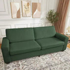 Canapé moderne 3 places de 83 po avec assise profonde, tissu doux, accoudoirs larges, housse de coussin amovible et lavable