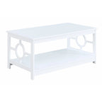 Table basse circulaire avec étagère