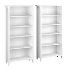 Bibliothèque haute Salinas à 5 étagères (Lot de 2) par Bush Furniture