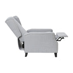 Fauteuil inclinable avec pochette arrière et garniture de clous décoratifs