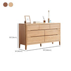 Commode double traditionnelle en bois de chêne naturel pour chambre à coucher