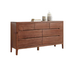 Commode double traditionnelle en bois de chêne naturel pour chambre à coucher