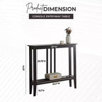 Console étroite avec étagères pour entrée, couloir ou salon