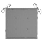 vidaXL Lot de 8 Chaises de Jardin Empilables en Bois de Teck avec Coussins Gris - Sièges d'Extérieur Durables