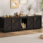 Meuble cache-litière pour chat, grande armoire à litière pour chat, meuble double cache-litière, meuble cache-litière en bois, pour la maison, le salon
