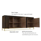 Meuble d'appoint Clihome Furniture en bois à 4 portes
