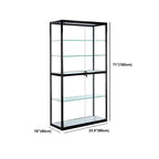 Vitrine rectangulaire contemporaine en verre noir