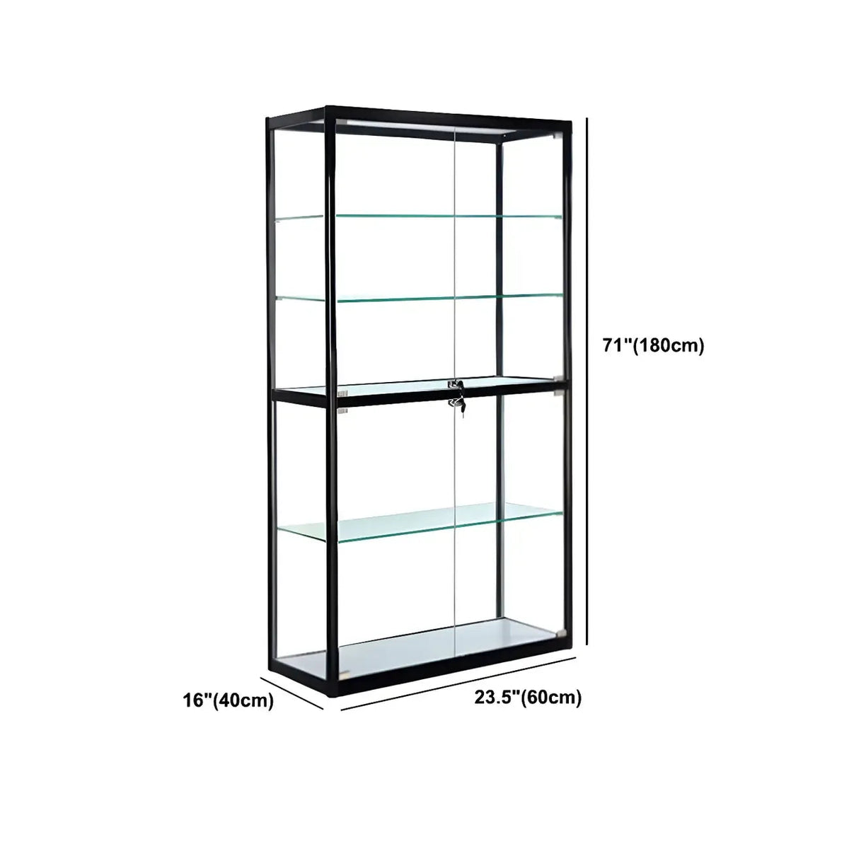 Vitrine rectangulaire contemporaine en verre noir