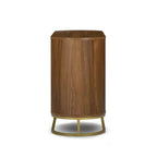 Commode moderne à 6 tiroirs avec plateau Live Edge, piètement en métal et construction en bois mélangé durable