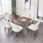Lot de 4 chaises de salle à manger rembourrées en tissu