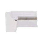 Banquette de coin-repas Linon Tobin traditionnelle en bois massif sans dossier avec coussin blanc - Linon