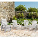 Chaise Adirondack empilable Vrakae de 6 pièces en PEHD résistant aux intempéries pour patio