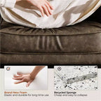 Yaheetech Lot de 2 fauteuils de salon rétro rembourrés avec accoudoirs en métal, coussin d'assise et de dossier amovible