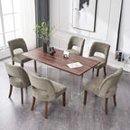 Lot de 4 chaises de salle à manger rembourrées en tissu