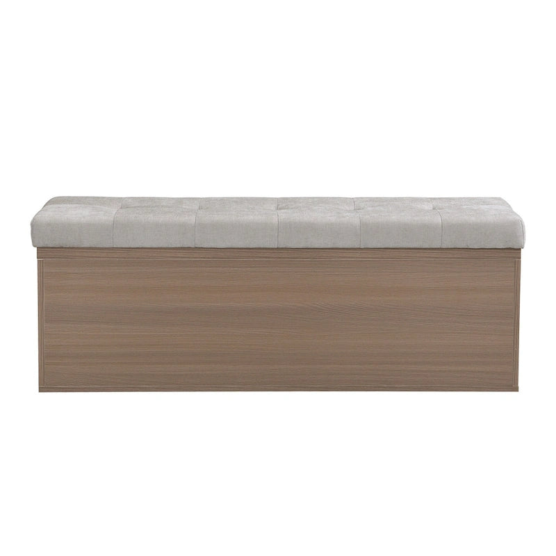Banc de rangement pour chaussures, meuble à chaussures avec assise rembourrée et deux portes pour entrée
