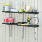 Suncast Abri vertical 6 étagères, kit de rangement mural extérieur peu encombrant, noir