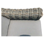 Canapé en osier trois tons gris/blanc cassé/beige avec coussin Teva Patio Furniture Hawaii