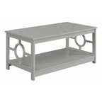 Table basse circulaire avec étagère