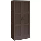 HOMCOM Armoire de rangement moderne de 180 cm avec étagères pour chambre à coucher, salon ou couloir