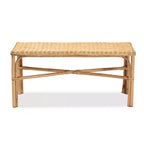 Banc d'appoint en rotin Cacaban naturel/marron - bali & pari : Fabriqué à la main, mobilier d'intérieur, siège d'entrée