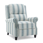 Lot de 2 fauteuils inclinables modernes à assise rembourrée en cuir PU/tissu