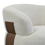 Fauteuil moderne Kieon 33W 360 pivotant en forme de tonneau - Lot de 2