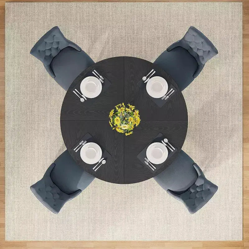 Table à manger ronde de 120 cm pour 4 personnes