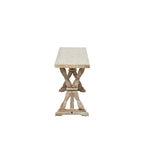Console ou banc en bois avec finitions vieillies - Marron - Roche River Decor