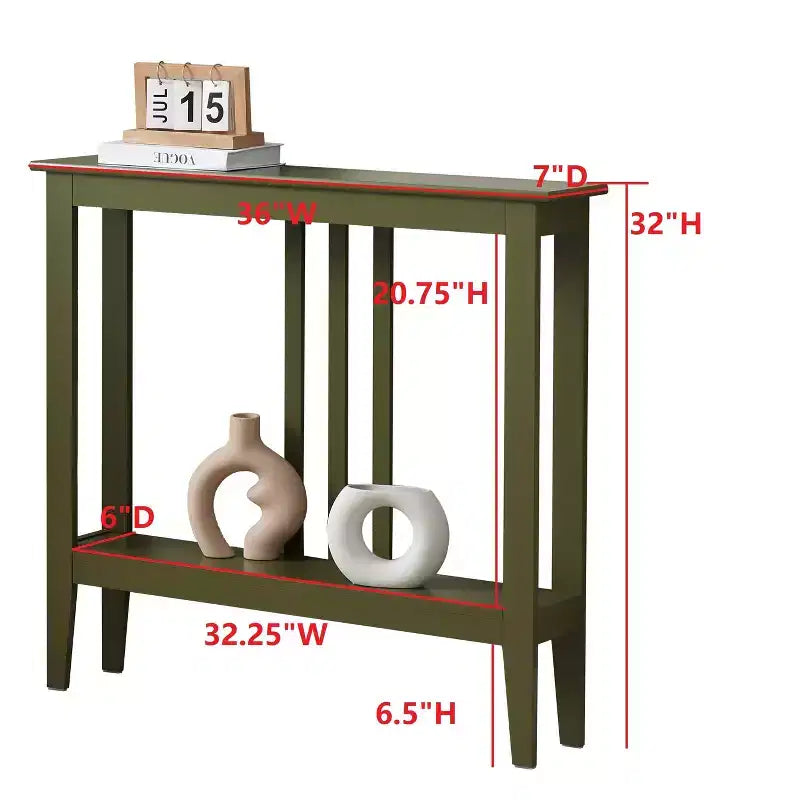 Console étroite avec étagères pour entrée, couloir ou salon