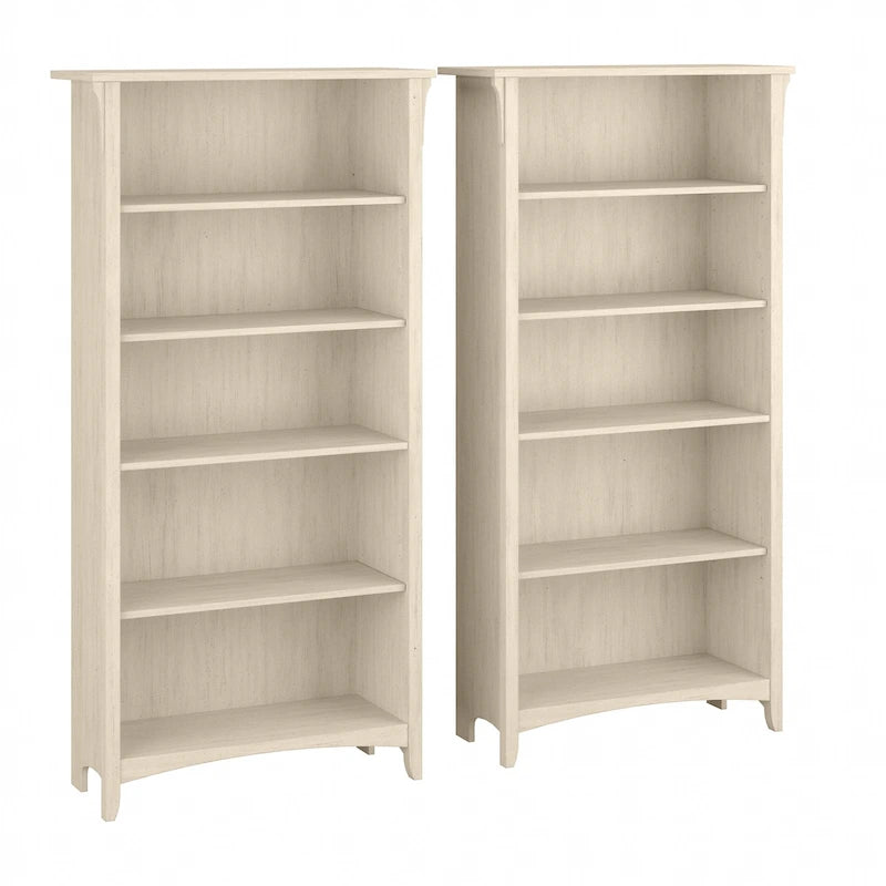 Bibliothèque haute Salinas à 5 étagères (Lot de 2) par Bush Furniture