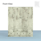 Armoire-penderie autoportante 59 po de large, grand format, blanche