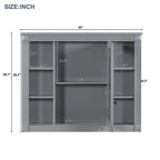 Meuble-lavabo moderne de 36 po avec vasque et armoire à miroir, 2 portes et 2 tiroirs