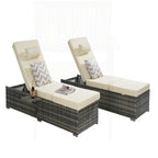 Excellent ensemble de chaises longues d'extérieur pour la relaxation et les loisirs