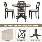 Ensemble de table à manger et chaises 5 pièces pour 4 personnes