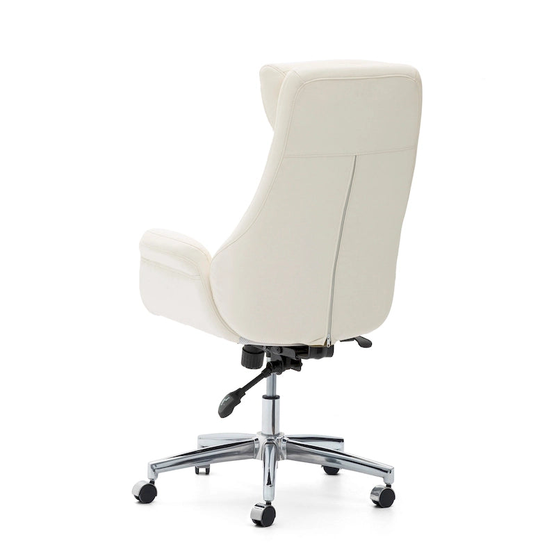 Fauteuil de bureau pivotant réglable en similicuir Glitzhome Mid-century 48 pouces