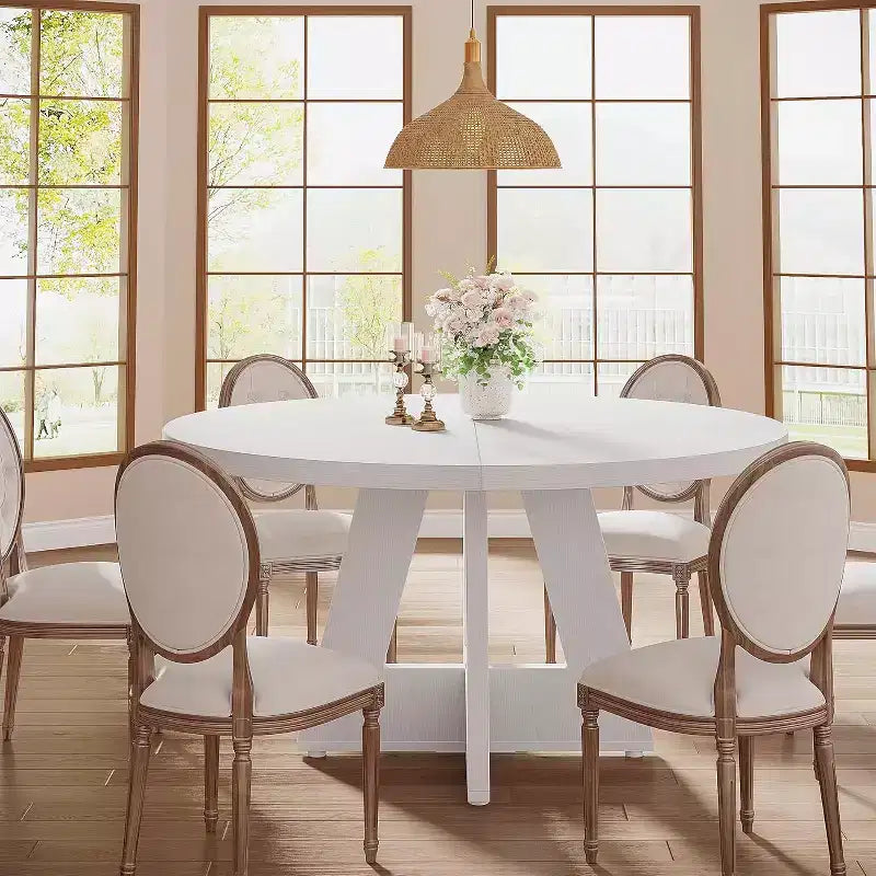 Table à manger ronde de 120 cm pour 4 personnes