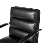 Fauteuil de bureau pivotant réglable en similicuir Glitzhome avec accoudoir, design ergonomique