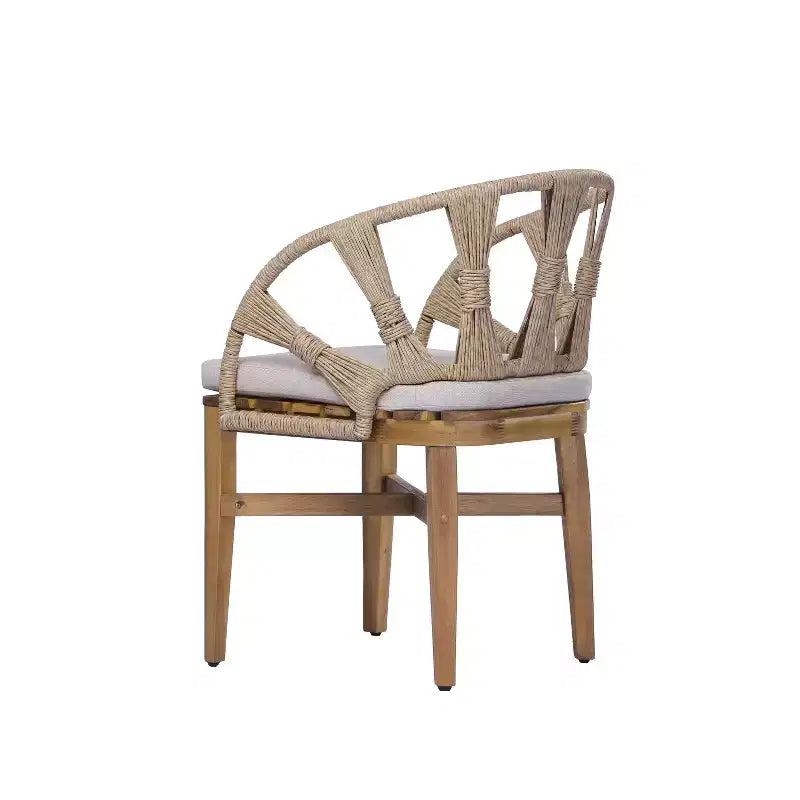 Christopher Knight Home Ferb Ensemble de salle à manger 7 pièces bohème en bois d'acacia et osier avec coussins