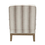 Fauteuil Rinaldo Farmhouse en polyester avec pieds en bois massif, lot de 2, par HULALA HOME